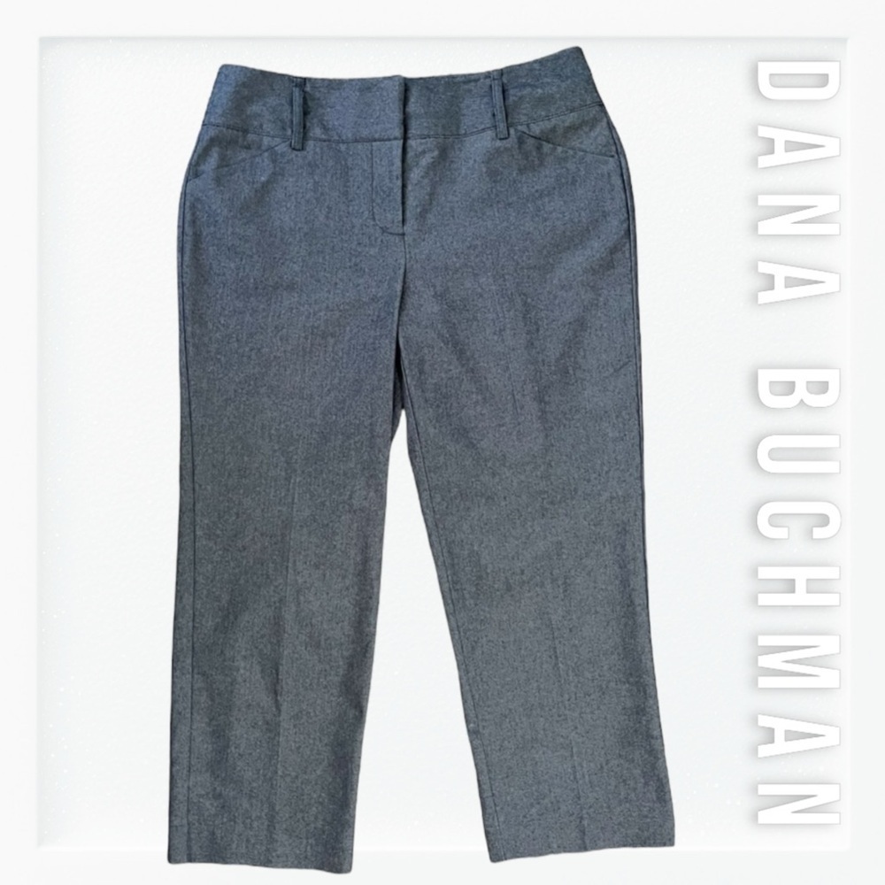 Dana Buchman Grey Indigo Straight Leg Capri Pants sz 6